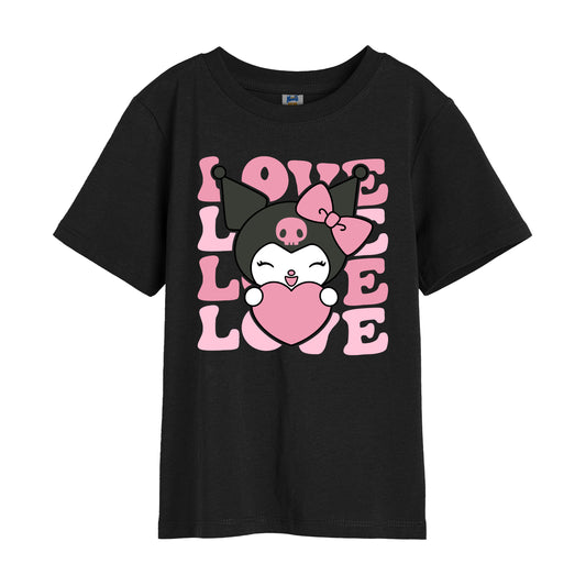 Czarna Koszulka Kuromi - LOVE